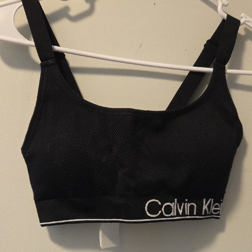 Calvin Klein Black Sports Bra with Wide Straps